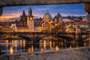 Praga: Luce che si specchia